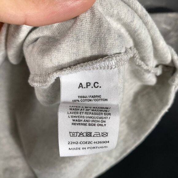 A.P.C. Item 001 Gray Tshirt Size XL - Picture 4 of 6